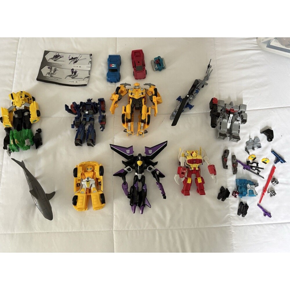 Large Transformers Lot Robots Combiner Force Bumblebee Megatron Skywarp Dropkick
